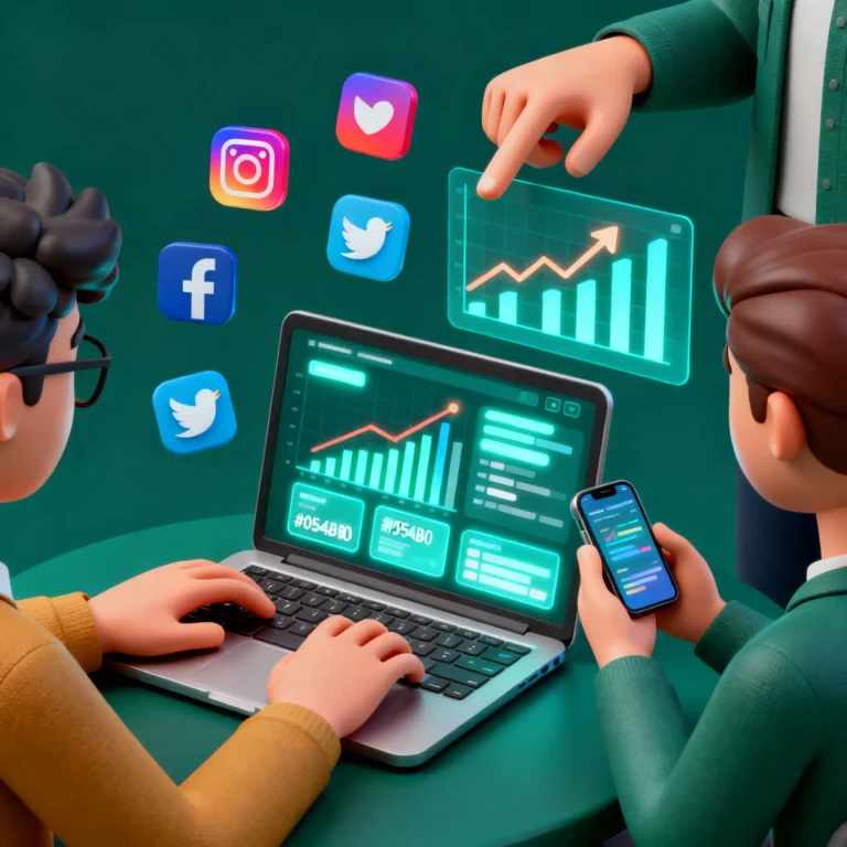 ai robot with digital marketing analytics on screens by the best digital marketer in kerala